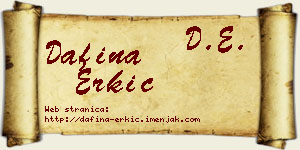 Dafina Erkić vizit kartica